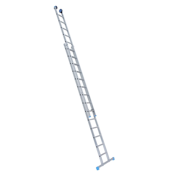 HR ladder uitschuif dubbel recht met stabiliteitsbalk